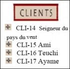 Liste des Clients